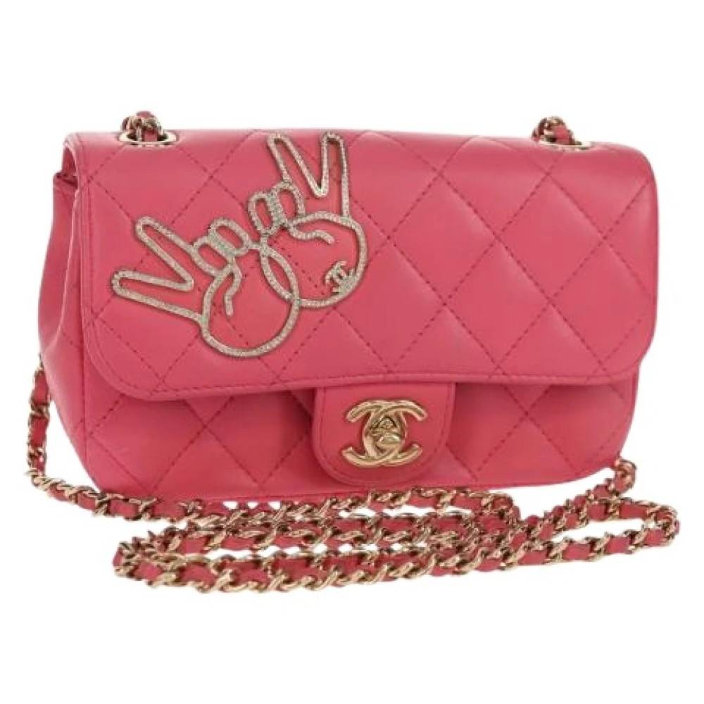 Chanel Vintage Pre-owned Vintage Skuldertaske - Vintage - Dame - Lyserød - ONE SIZE - Uld