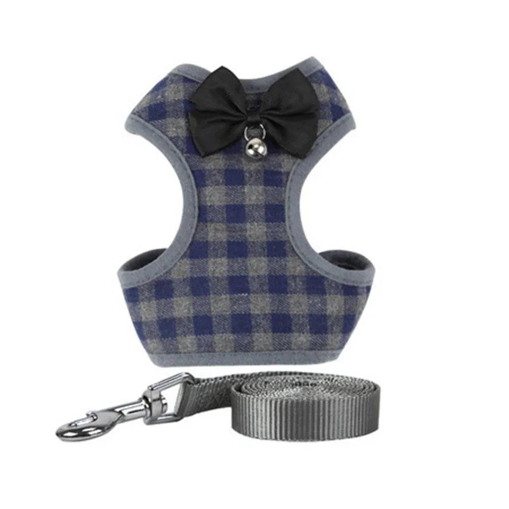Nylon Mesh Cat & Small Dog Harness Set - H / M (M)