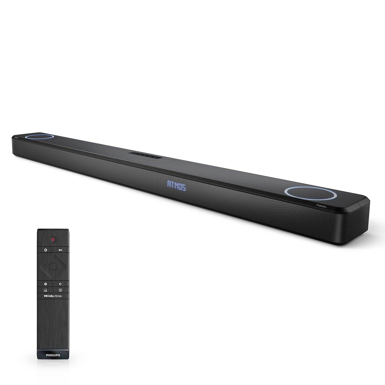 Philips Soundbar TV Speaker Compatible with Dolby Equipped with 15 speakers High power soundbar IMAX Enhanced certified Front surround subwoofer svart