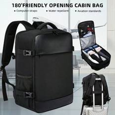 40x20x25cm Carry-On Luggage Travel Backpack, Suitable For Ryanair Airlines, Men/Women Flight Bag, 14-Inch Laptop Backpack For School, Work, Travel, Fa - Black - one-size,Large Size