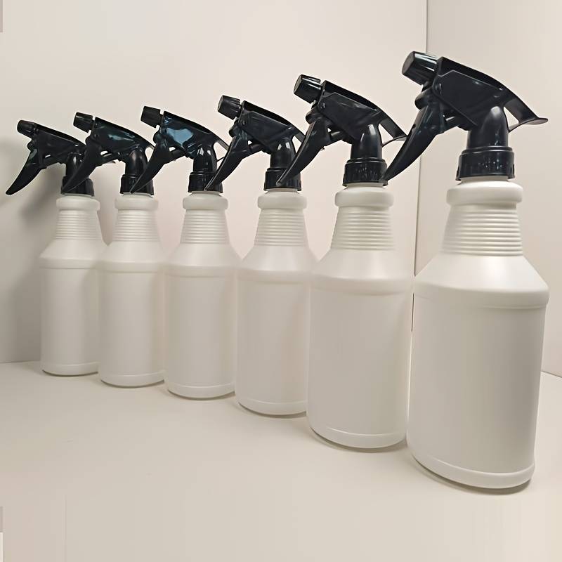 6 Pack, 16oz., Solid, Empty, Plastic Spray Bottle, With Spray, Suitable For Watering, Cleaning, Etc
