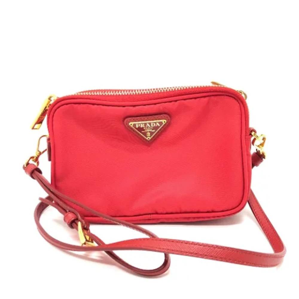 Prada Vintage Pre-owned Stof prada-tasker - Vintage - Dame - Rød - ONE SIZE - Uld