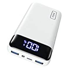 INIU Powerbank, Kompakte LED-Anzeige 20000mAh Externer Akku mit Dualer 3A Ausgängen und USB-C Eingang, Power Bank für Handy iPhone 16 15 14 13 12 11 X 8 Xiaomi iPad Tablet Laptop-Akkus
