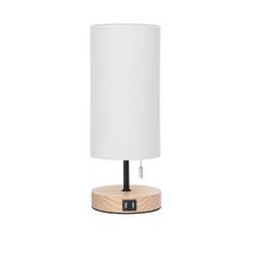 Bordslampa av träd E27 med USB