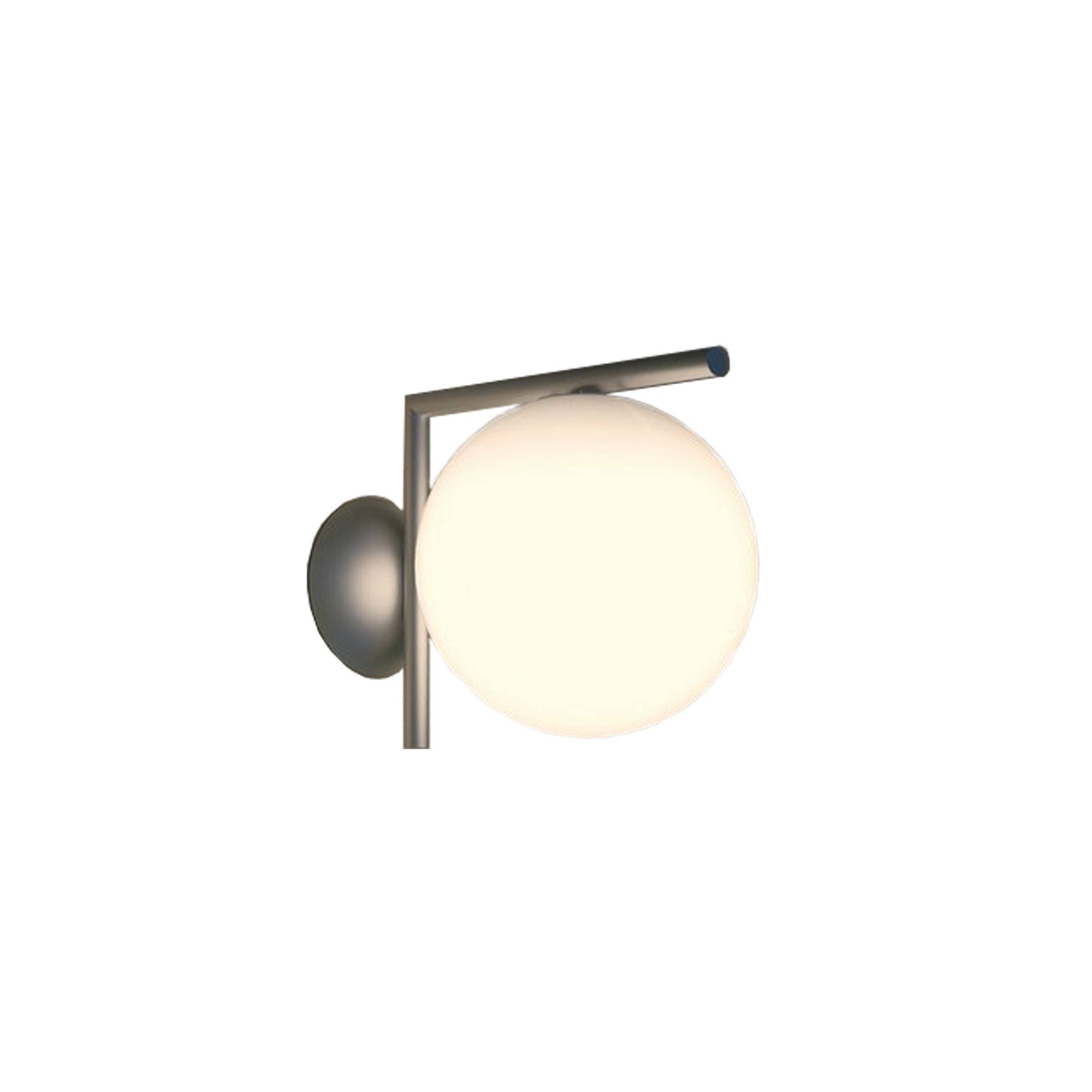 Flos - IC Lights Ceiling/Wall 2 Outdoor/Indoor, Brushed Stainless Steel - Udendørs væglamper - Michael Anastassiades - Sølv - Glas/Metal