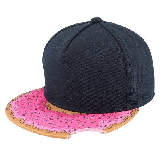 Equip - Svart snapback Keps - Kids Black/Donut Snapback @ Hatstore