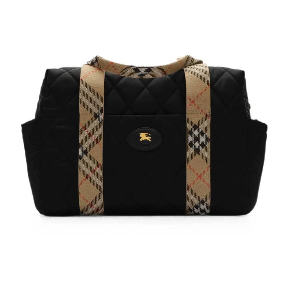 Burberry Check Trim Quilted Nylon Baby Changing Bag - Home - Dame - Sort - ONE SIZE - Nylon