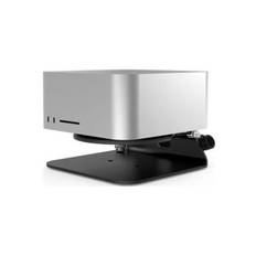 Compulocks Mac Studio Security Stand with Dual Head Coiled Cable Keyed Lock Black