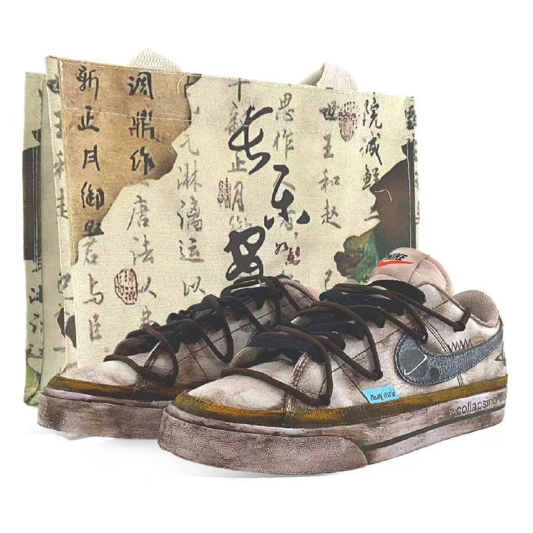 Nike Court Legacy Wasteland World Lätta Låga Skateboardkängor Herr Ljusbrun DH3162-100() cm black