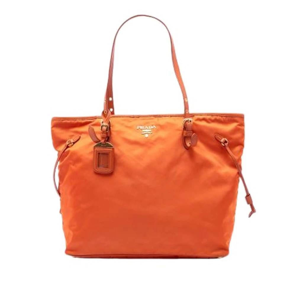 Prada Vintage Pre-owned Vintage Tote Bag - Vintage - Dame - Orange - ONE SIZE - Uld