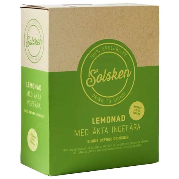 Solsken Lemonad Citron & Ingefära 3L