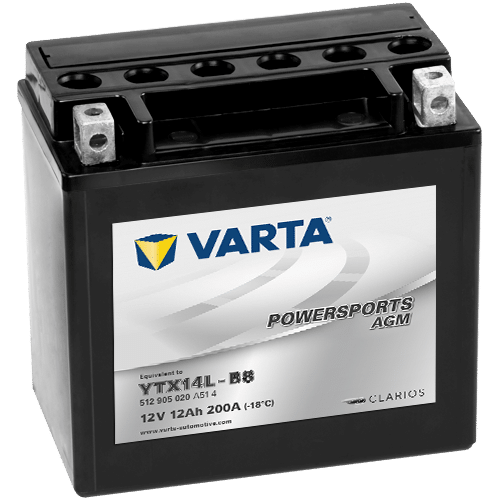 Varta Mc-batteri AGM YTX14L-BS High Perfor. 12v 12Ah