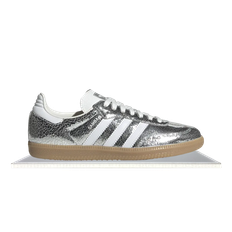Adidas Samba Silver Metallic Cracked Leather