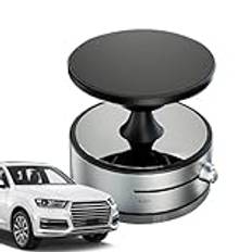 Magnet mobilhållare, justerbar telefondocka, mobilstativ, resevänliga telefonstativ, 6 x 6 x 6,32 x 6,28 tum, designad för instrumentbräda, bänk och utomhusanvändning, svart och silver