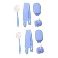 minkissy 2 Set Badborste Ansiktssvampar För Rengöring Badrengöringsborste Hudskrubberrem Badskrubber Exfolierande Trasa Handske Badverktyg Badning Skrubbduk Massager Spa Polyester