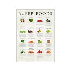 Poster&Frame plakat - Super foods - B 30 x L 40 cm - Papir