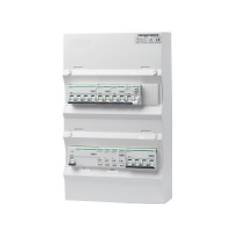 PRO-AUTOMATIC Gruppetavle færdigmonteret UG12 Hvid, HPFI 40A 30mA, 2xC10 1P+N, 1xC10/30mA 1P+N, 1xC13 3P+N, 1xC16 3P+N, 1xTransient
