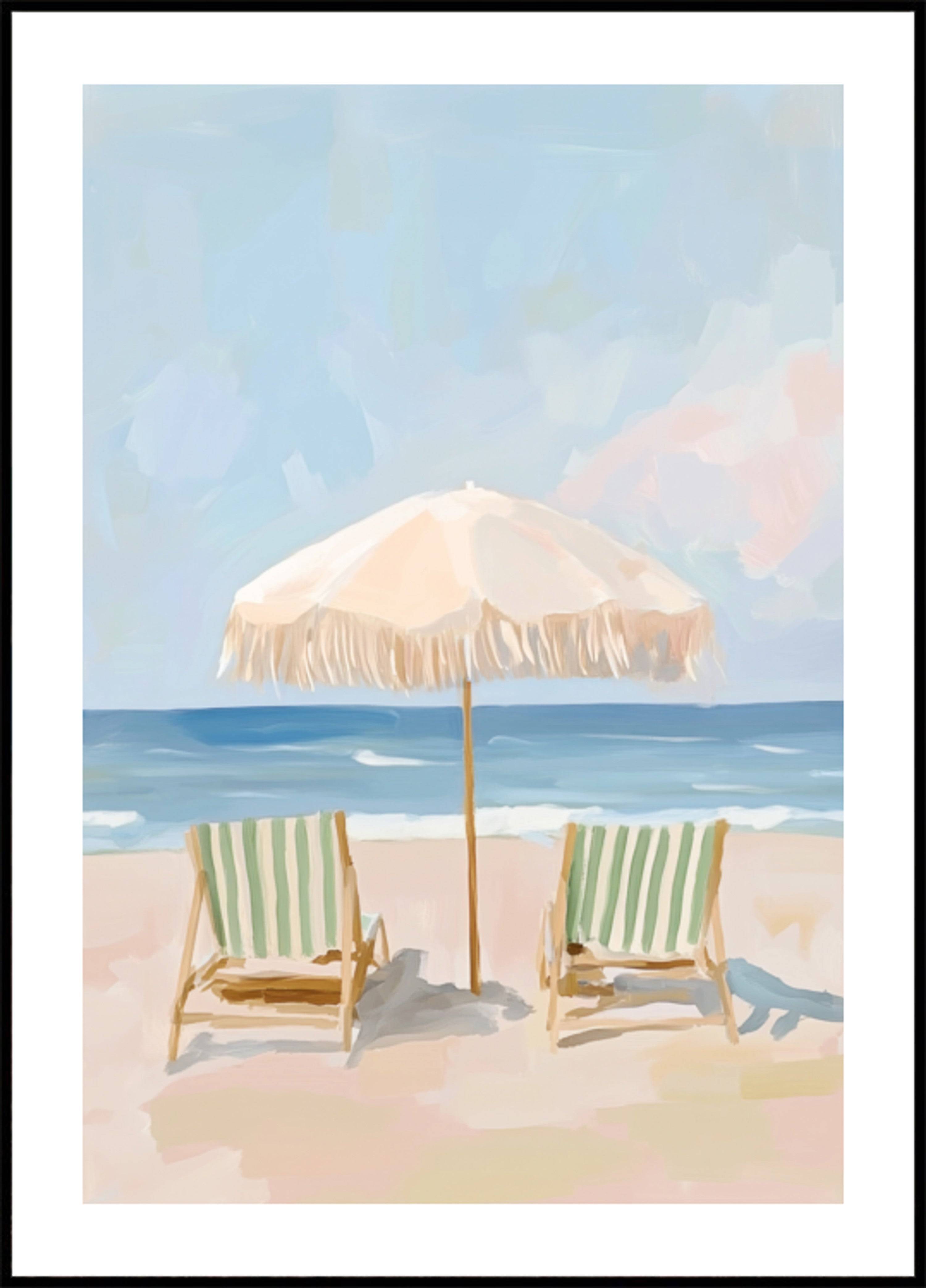 Serene Beach Day (70x100) - Plakater > Osorterade verk