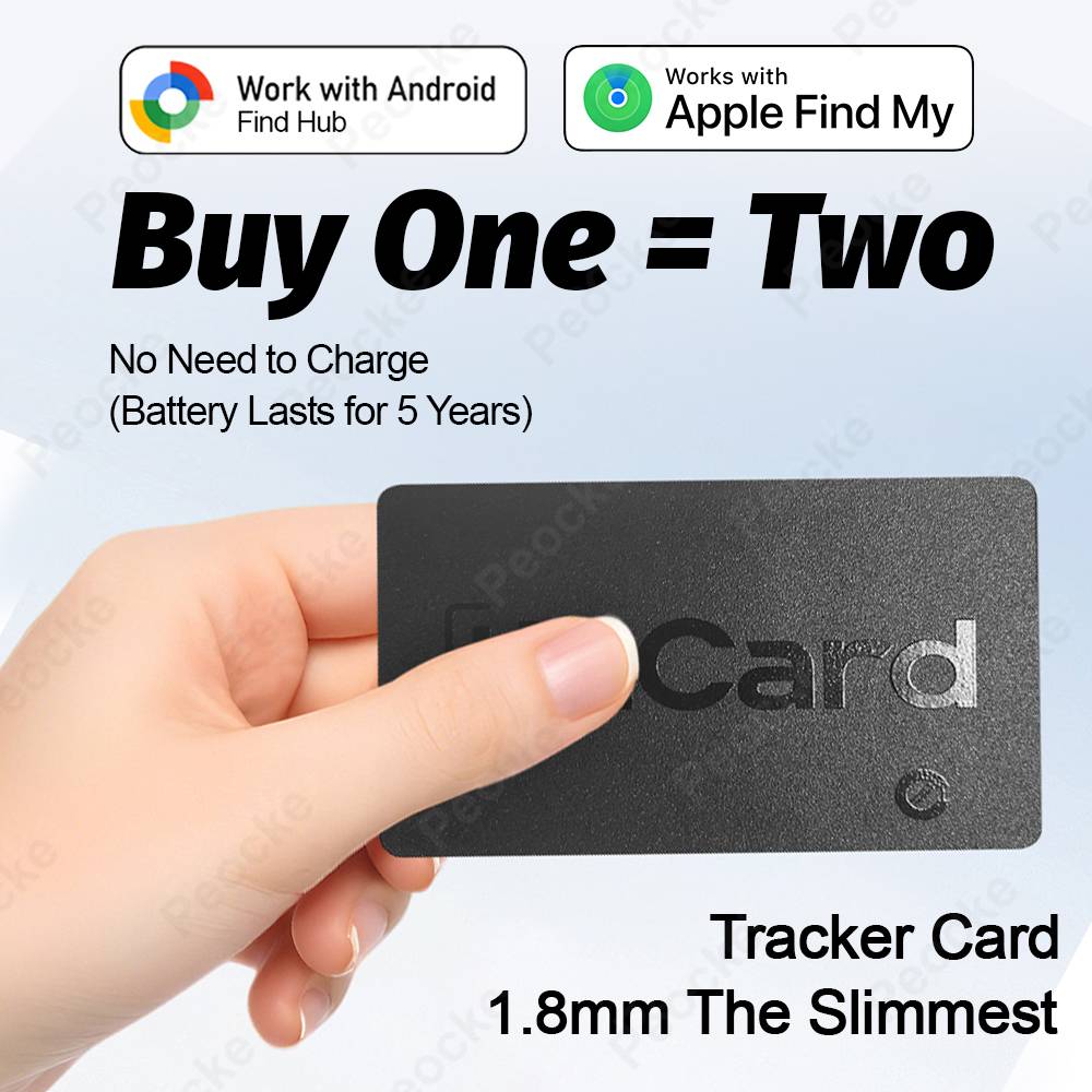 Wallet Tracking Card, Anti-Loss GPS Tracker Bluetooth Smart Tag for Android Google Find Hub & Apple Find My, Luggage Key Finder