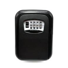 Key Storage Lock Box 4-Digit Combination Lock Box Wall Mounted Lock Box Key Safe Box Security Key Black