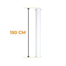 Toronto Rör Vit 150 cm – Totallängd 190 cm | Etanolkamin-shop.se