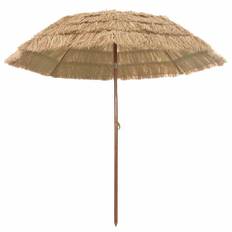 vidaXL Badparasol Brun Ø 265 x 267 cm Stål