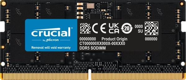 Crucial 16GB DDR5-5600 SODIMM CL46 (16Gbit) (CT16G56C46S5)