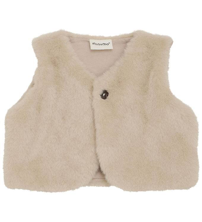 Minymo Vest - Imiteret Pels - Smoke Gray - Minymo - 56 - Vest