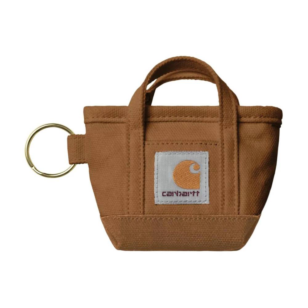 Carhartt Wip Mini Tote Bag Nøglering - Tasker - Dame - Brun - ONE SIZE - Bomuld