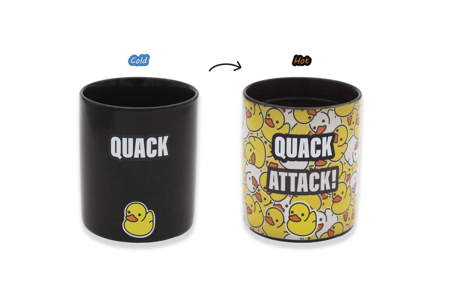 Winkee - Quack Attack Heat Sensitive Mug - Black