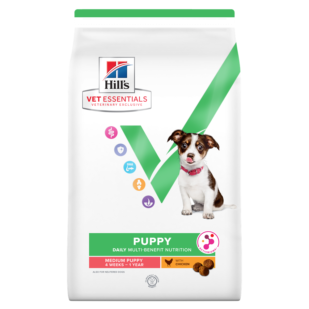 Hill's Vet Essentials Multicare Growth ActiveBiome+ Medium Puppy Chicken 8 kg