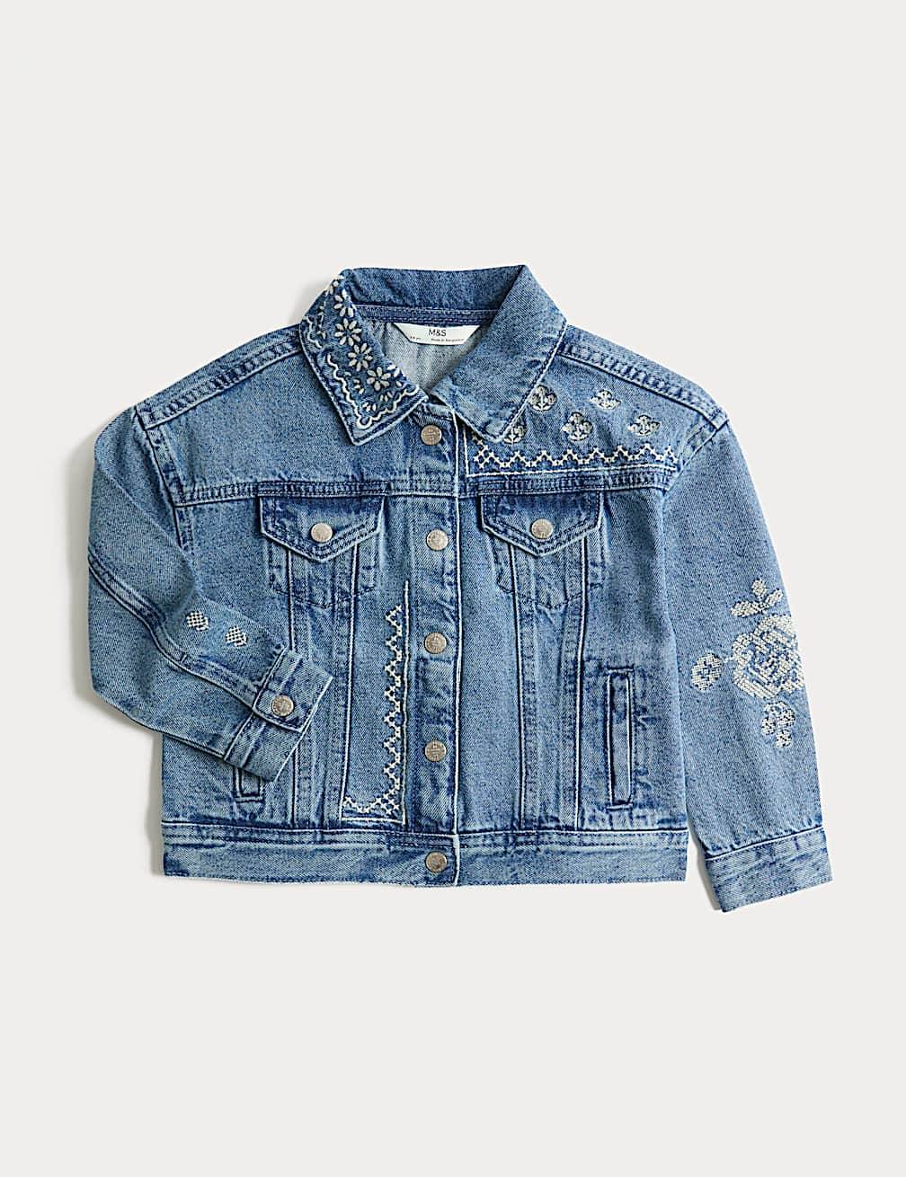 Denim Cross Stitch Jacket (2-10 Yrs)