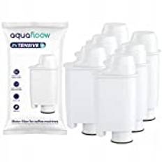 Aquafloow Intensive+ 6x Vattenfilter för Kaffemaskiner Saeco | Ersättning för Brita Intenza+ Vattenfilter | Kompatibel med Saeco CA6702/00, Passar Gaggia (6-pack)