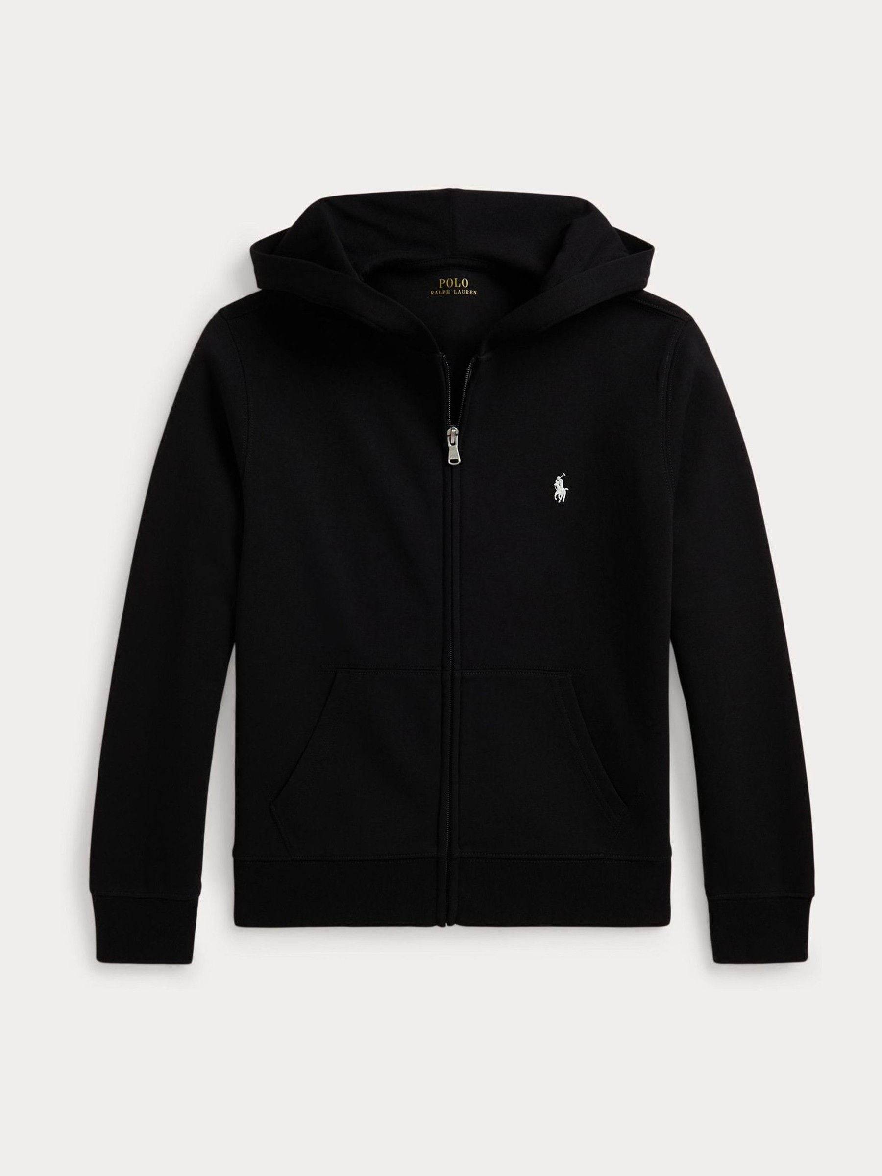 Polo Ralph Lauren Polo Ralph Lauren Black Double Knit Tech Zip Through Hoodie
