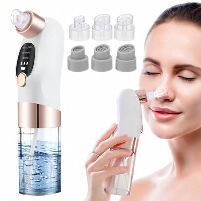 Nyuppgraderad Small Bubble Blackhead Remover Slant Screen-version speciellt designad för olika hudtyper USB-uppladdningsbar - Vitt