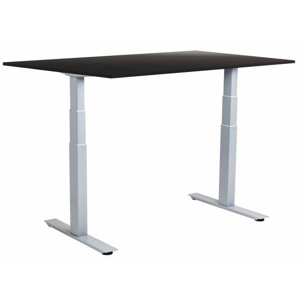Sun-Flex III hæve-sænkebord, 160x80, Grå/sort