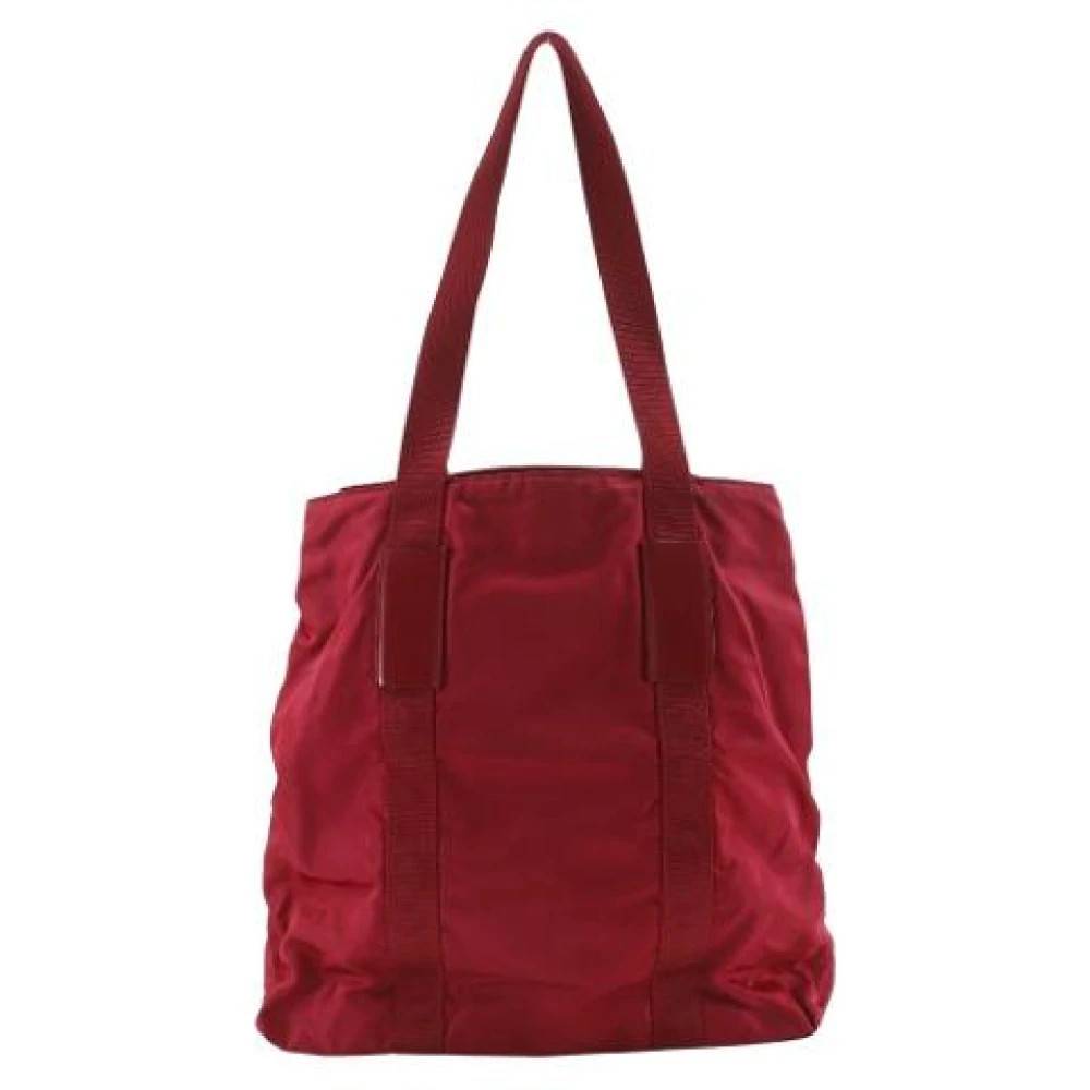 Prada Vintage Pre-owned Vintage Tote Bag - Vintage - Dame - Rød - ONE SIZE - Nylon