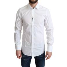 Dolce & Gabbana White Pure Cotton Men Dress Formal Shirt - IT37 | XS