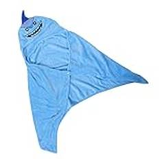 TOYANDONA Barnshaj Badrocka Huva Tecknad Badhandduk Tvättlapp För Barn Kroppshanddukar Babybadfilt Badrock Handduk Haj Huva Handduk Badhandduk Av Korallfleece Bad Barn Korallfleece Blue