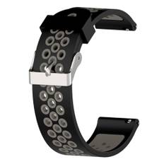 Garmin Vivomove Luxe / Vivomove 3 / Vivomove style / Venu tofarvet silikone Urrem - Sort / Grå