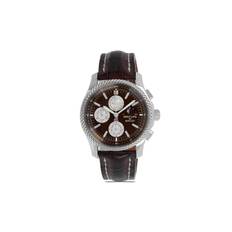 Breitling - Pre-owned Bentley GMT 44 mm från 2018 - herr - rostfritt stål/platina/läder - one size - Brun