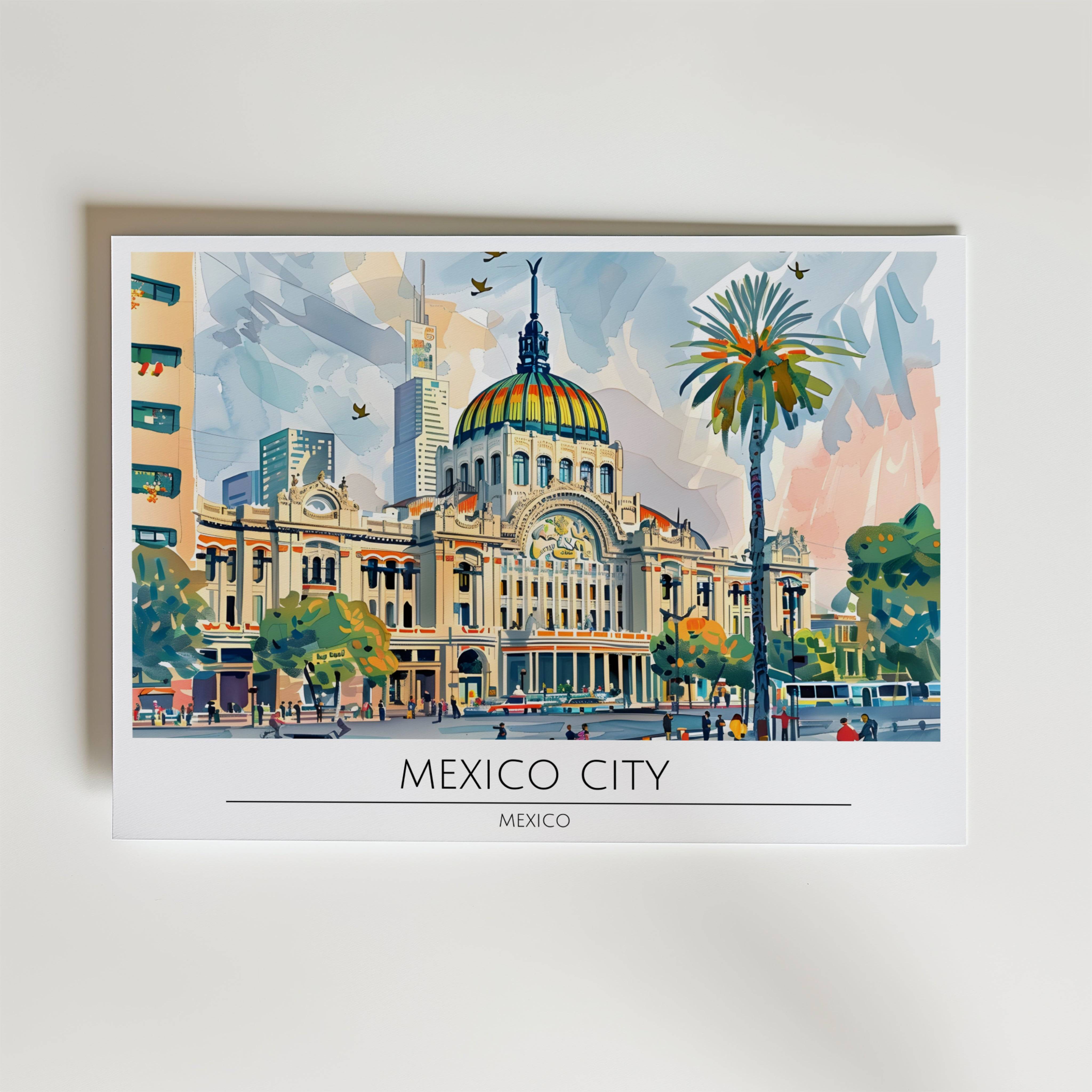 Mexico City Poster - Premium Canvas 50x70 cm
