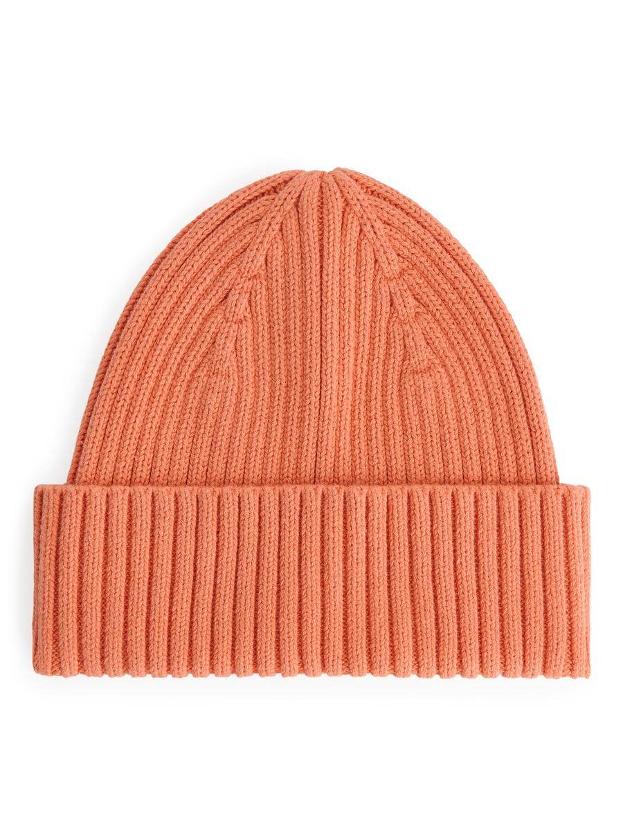 ARKET Rib-Knitted Beanie -Orange, 86/110