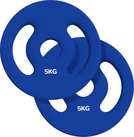 Northix Set Of 2 Dumbbell Weights, 2 X 5 Kg Weights, Weight Plates Set, Weight Plates For 2.5 Cm Dumbbell Ba Träningsutrustning Blue - 20