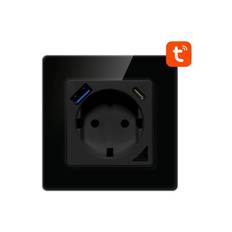 Avatto Smart WiFi Wall Socket N-WOT10-USB-B TUYA USB USB-C (black)