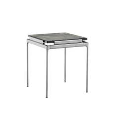 &Tradition - Sett Side Table LN11, Smoked Cast Glass/Dark Chrome - Sideborde - Luca Nichetto - Grå - Glas/Metal