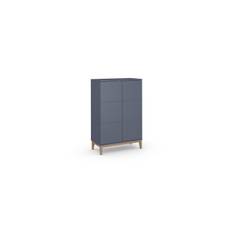 Loft24 Högskåp Pelle Grå/Wotan Ek - Konsolbord & sidobord Grå