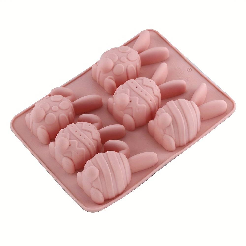 1pc Easter Bunny Egg Shape Silicone Cake Mold Cake Decorating Candy Chocolate Mould Pastry Baking Mold