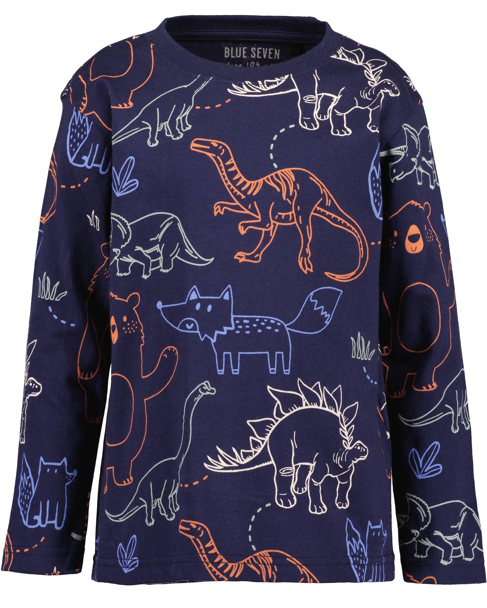 BLUE SEVEN T-shirt marinblå / royalblå / mint / orange