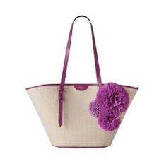 Mulberry, Taske, Dame, Beige, ONE SIZE, Uld, Raffia & Pom Poms Tote Taske